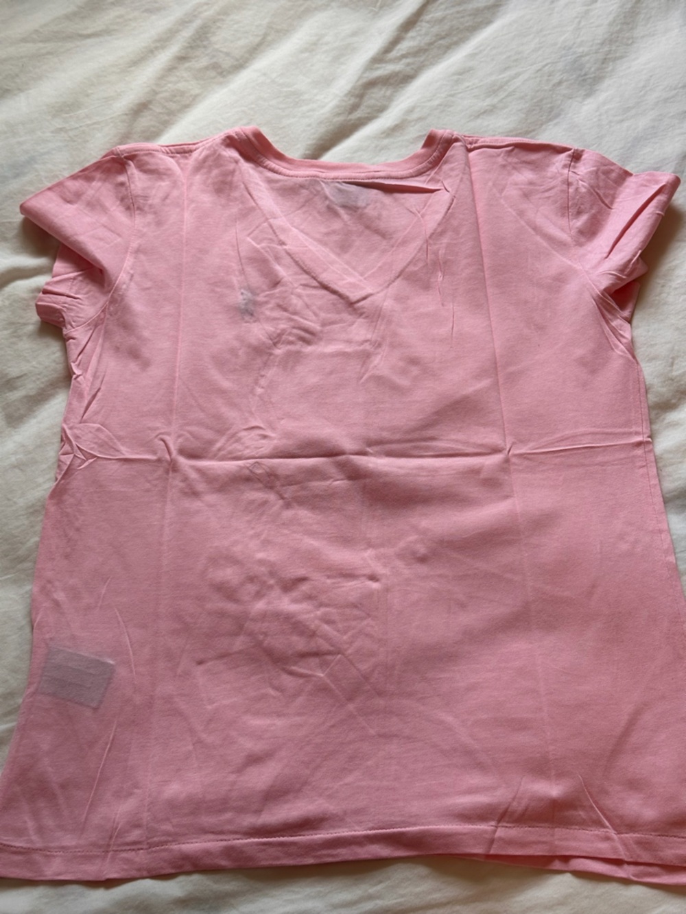 Polo Ralph Lauren Cotton Vneck Tshirt - Pink Blue - S - Picture 3 of 3